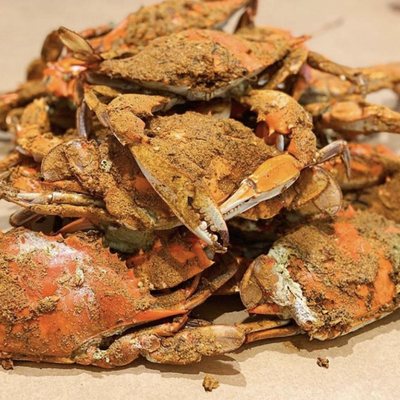 Cold Medium Male Steamed Crabs